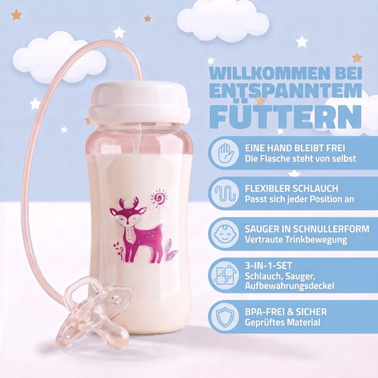 Freihändige Babyflasche